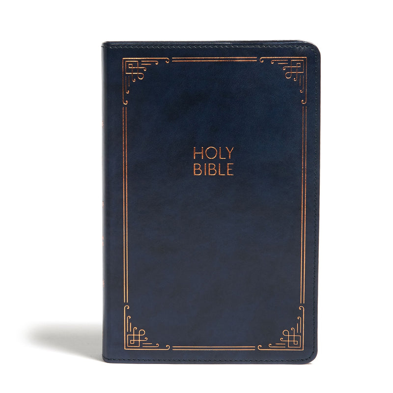 CSB Large Print Personal Size Reference Bible-Navy LeatherTouch