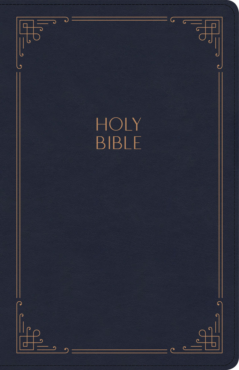 KJV Large Print Personal Size Reference Bible-Navy LeatherTouch Indexed