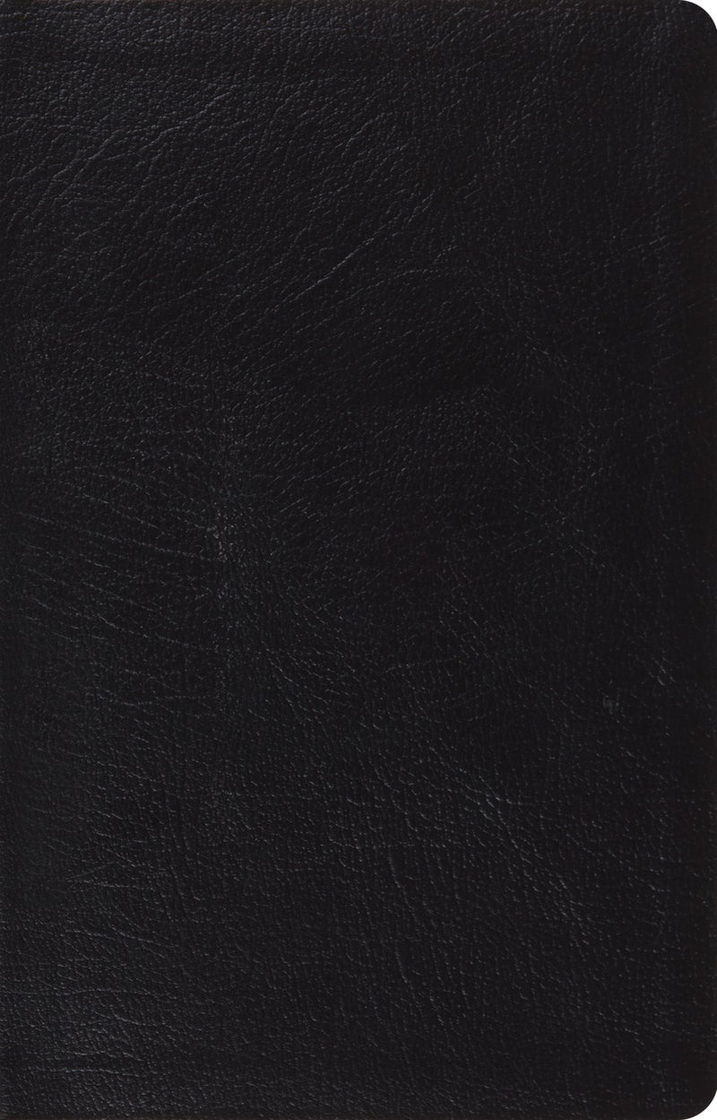 ESV Large Print Thinline Reference Bible-Black Genuine Leather