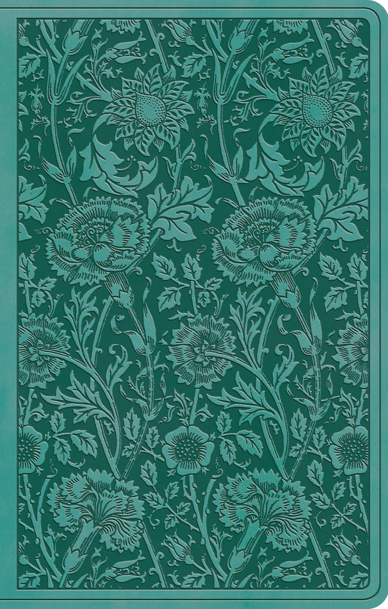 ESV Premium Gift Bible-Teal Floral Design TruTone