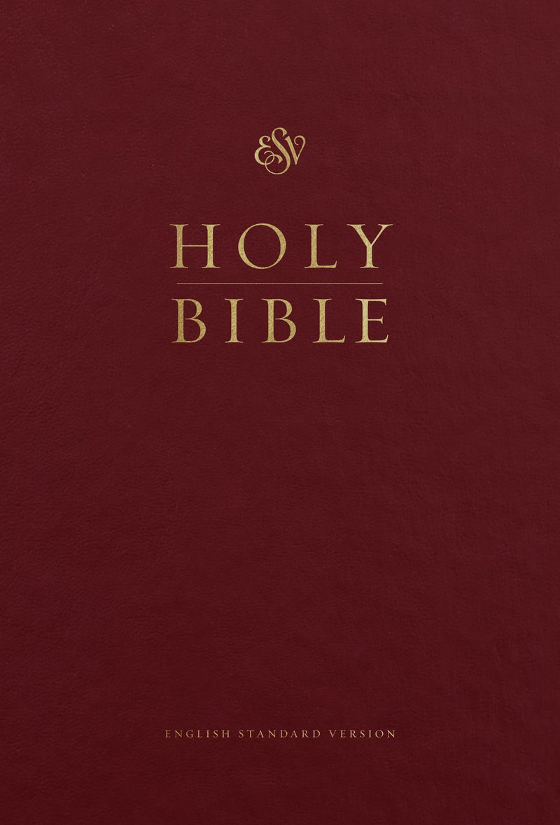 ESV Pew And Worship Bible/Large Print-Burgundy Hardcover