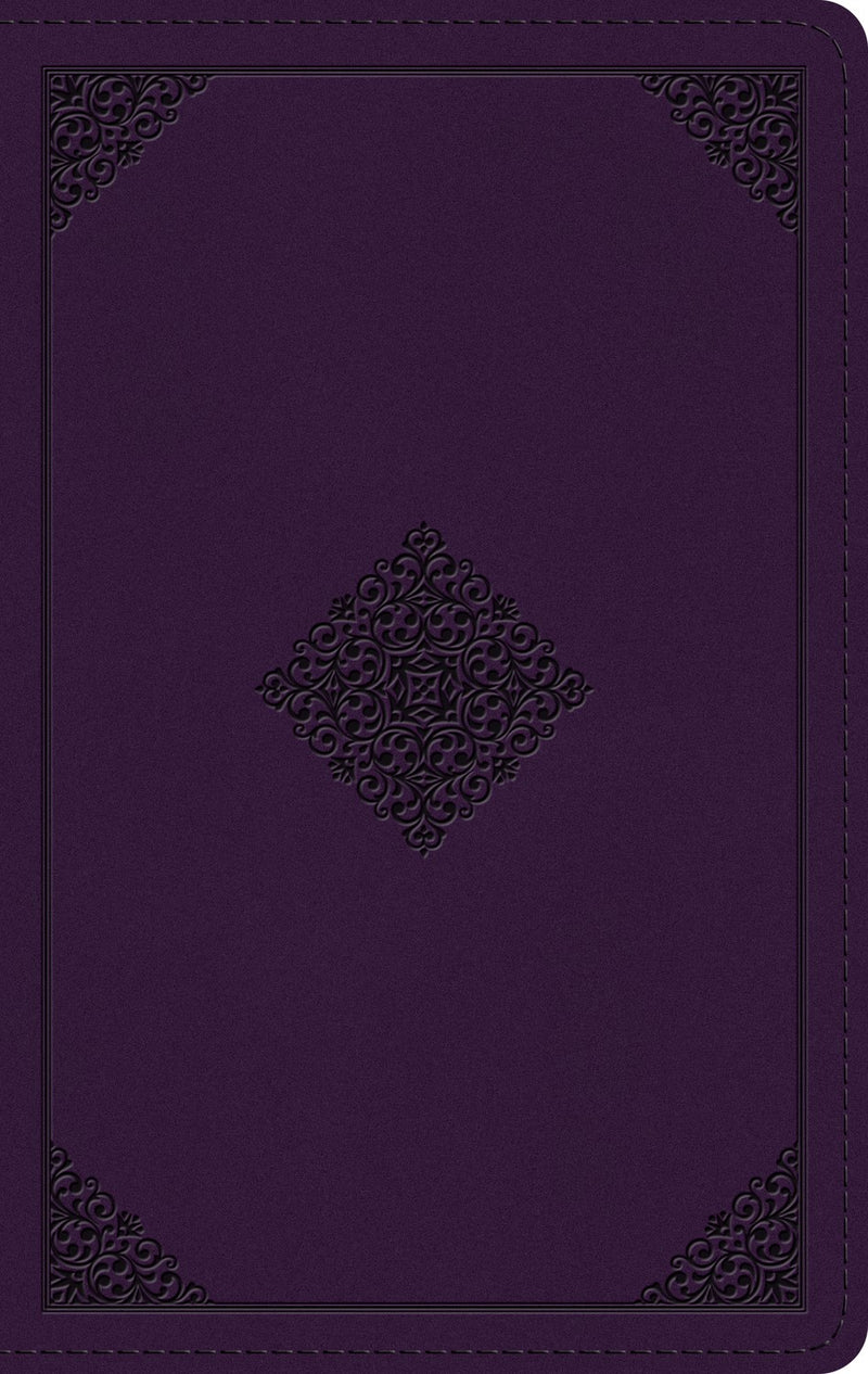 ESV Large Print Personal Size Bible-Lavender Ornament Design TruTone