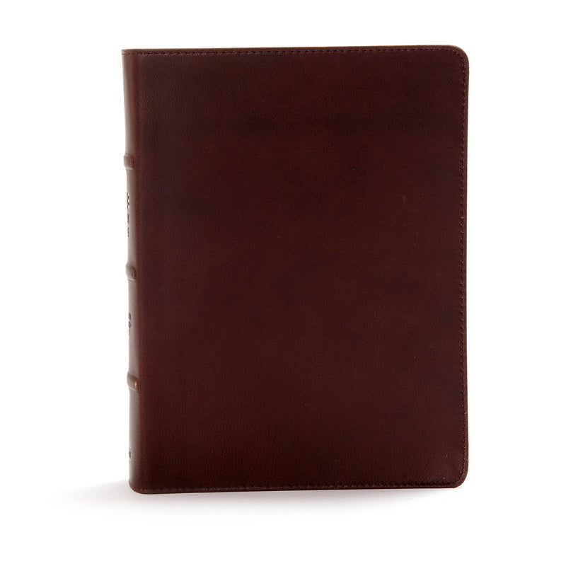 CSB Study Bible-Brown Genuine Leather Indexed