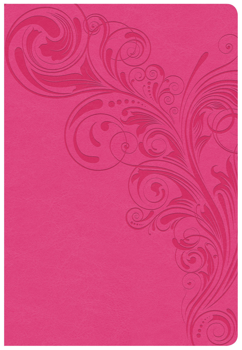 CSB Super Giant Print Reference Bible-Pink LeatherTouch