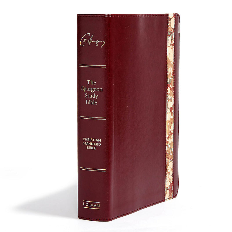 Spurgeon study bible, burgundy marble lt