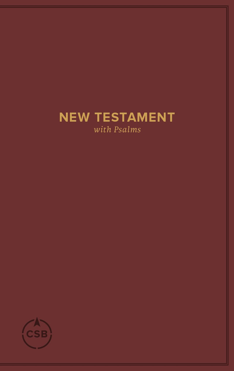 CSB Pocket New Testament With Psalms-Burgundy Softcover