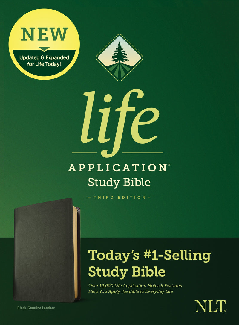 NLT Life Application Study Bible (Third Edition)-Black Genuine Leather