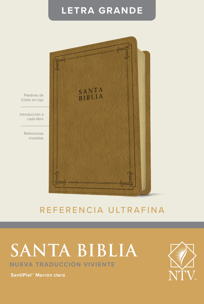 Span-NTV Large Print Reference Bible (Santa Biblia Edicion ziper con referencias)-Carmel LeatherLike