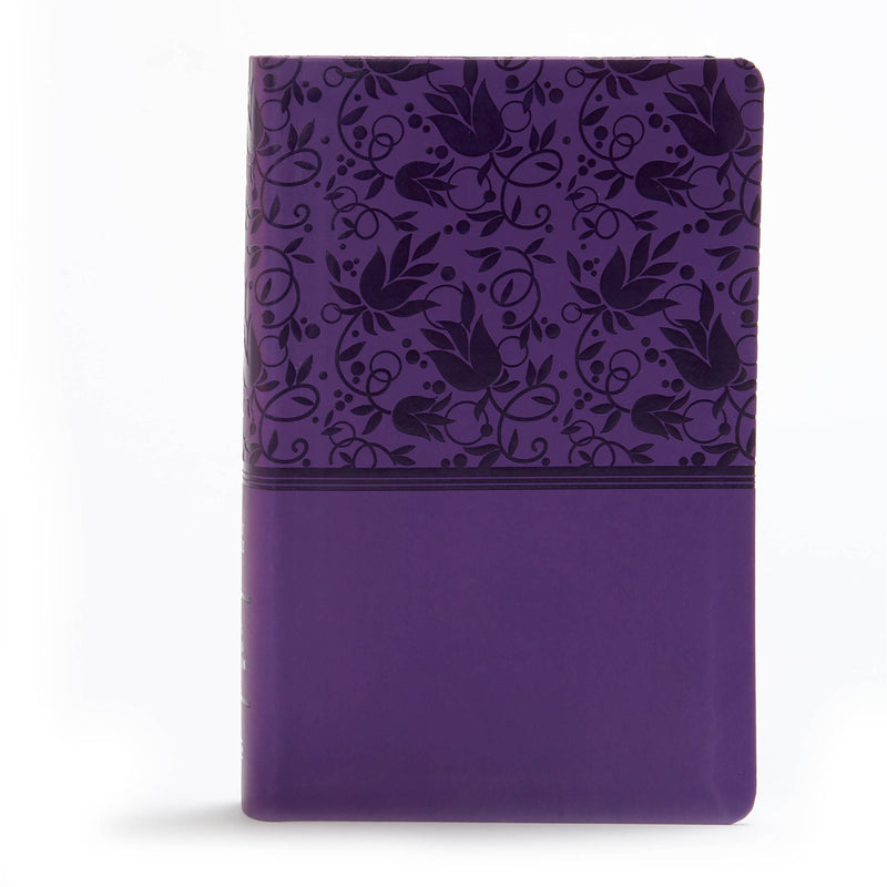 KJV Large Print Personal Size Reference Bible-Purple LeatherTouch