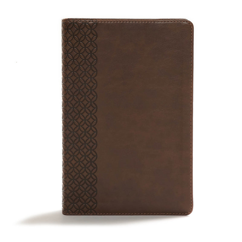 CSB Giant Print Center-Column Reference Bible-Brown LeatherTouch