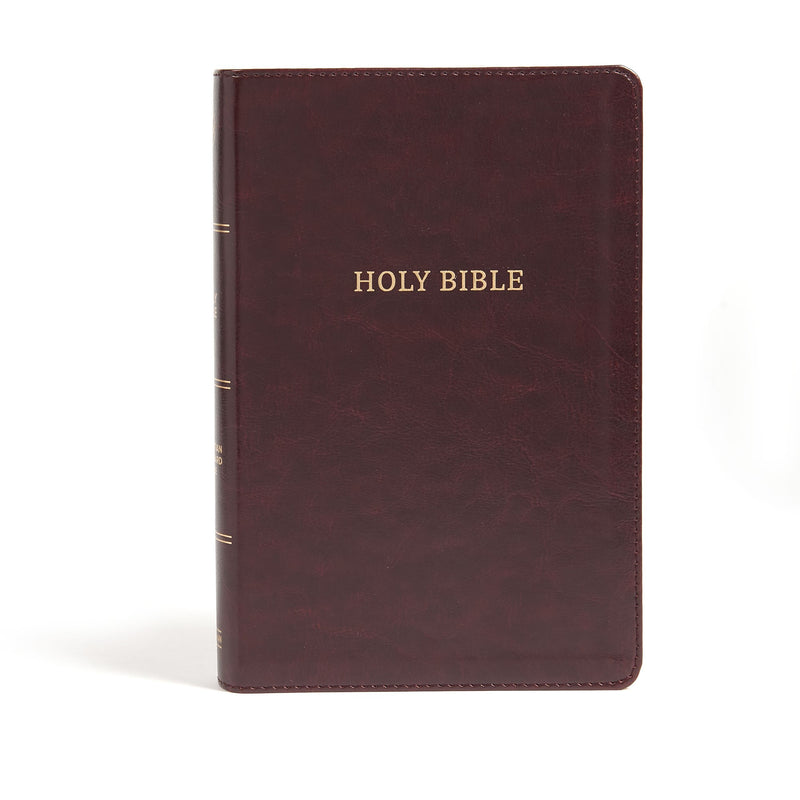 CSB Large Print Personal Size Reference Bible-Burgundy LeatherTouch