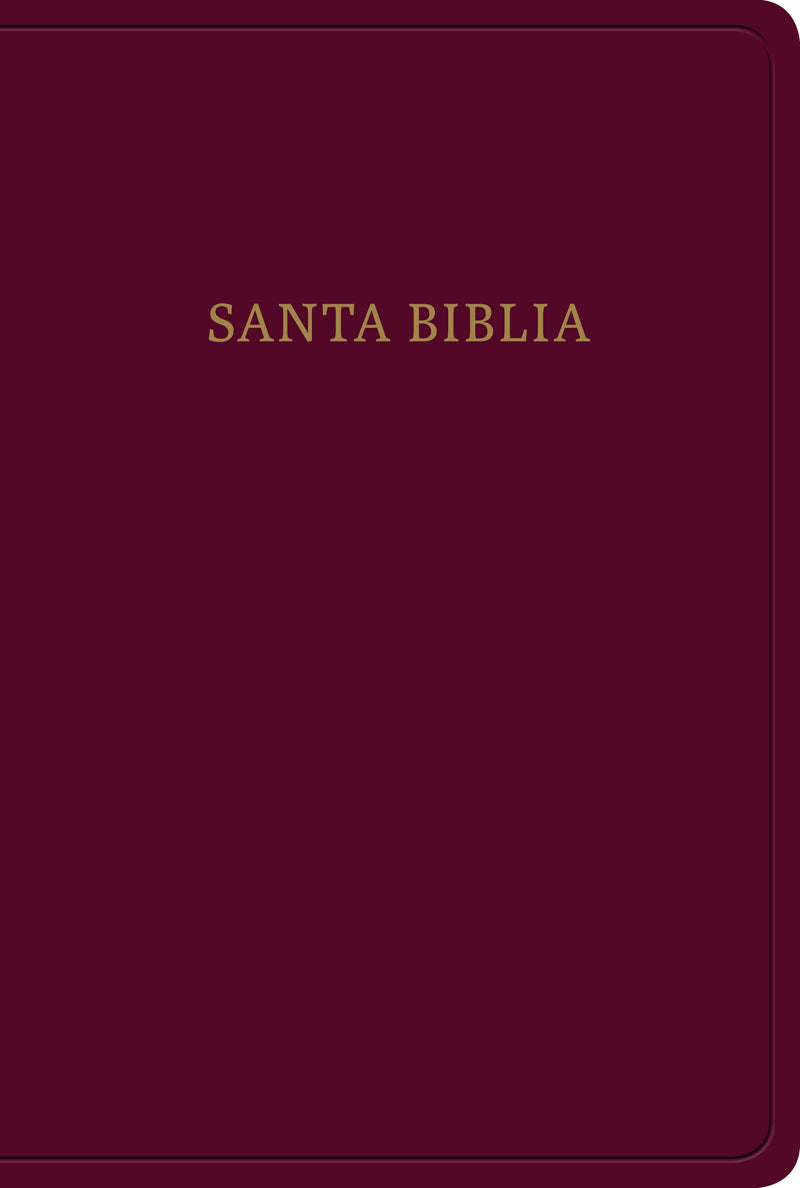 Span-RVR 1960 Hand Size Giant Print Bible (Biblia Letra Grande Tamano Manual)-Burgundy Imitation Leather Indexed