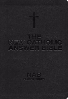 NABRE New Catholic Answer Bible Librosario Edition-Black/Tan Imitation Leather