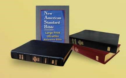 NASB Large Print Ultrathin Reference Bible-Burgundy Bonded Leather