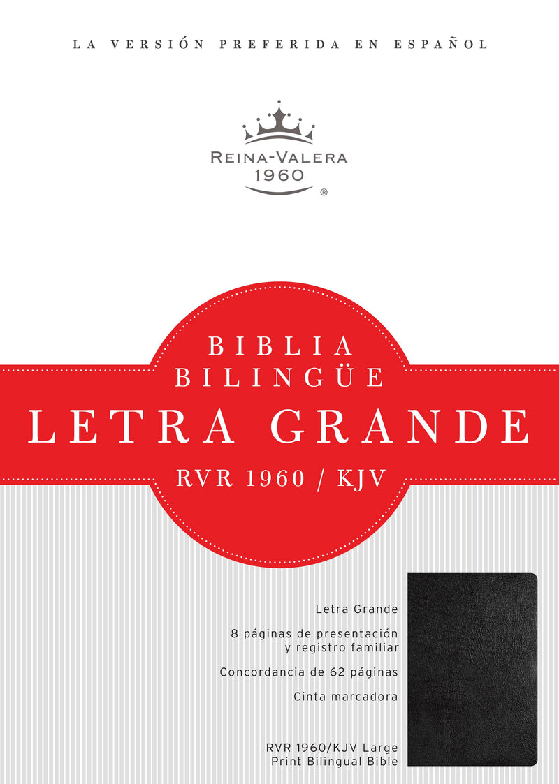 Span-RVR 1960/KJV Large Print Bilingual Bible-Black Imitation Leather Index (Repack)