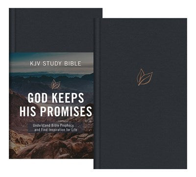 KJV God Keeps His Promises Study Bible-Slate Leaf Hardcover