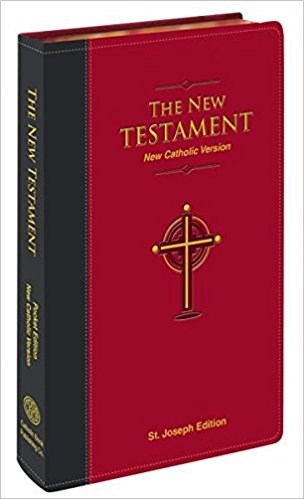 New Catholic Version St. Joseph Edition Pocket Size New Testament-Burgundy Dura-Lux Imitation Leather